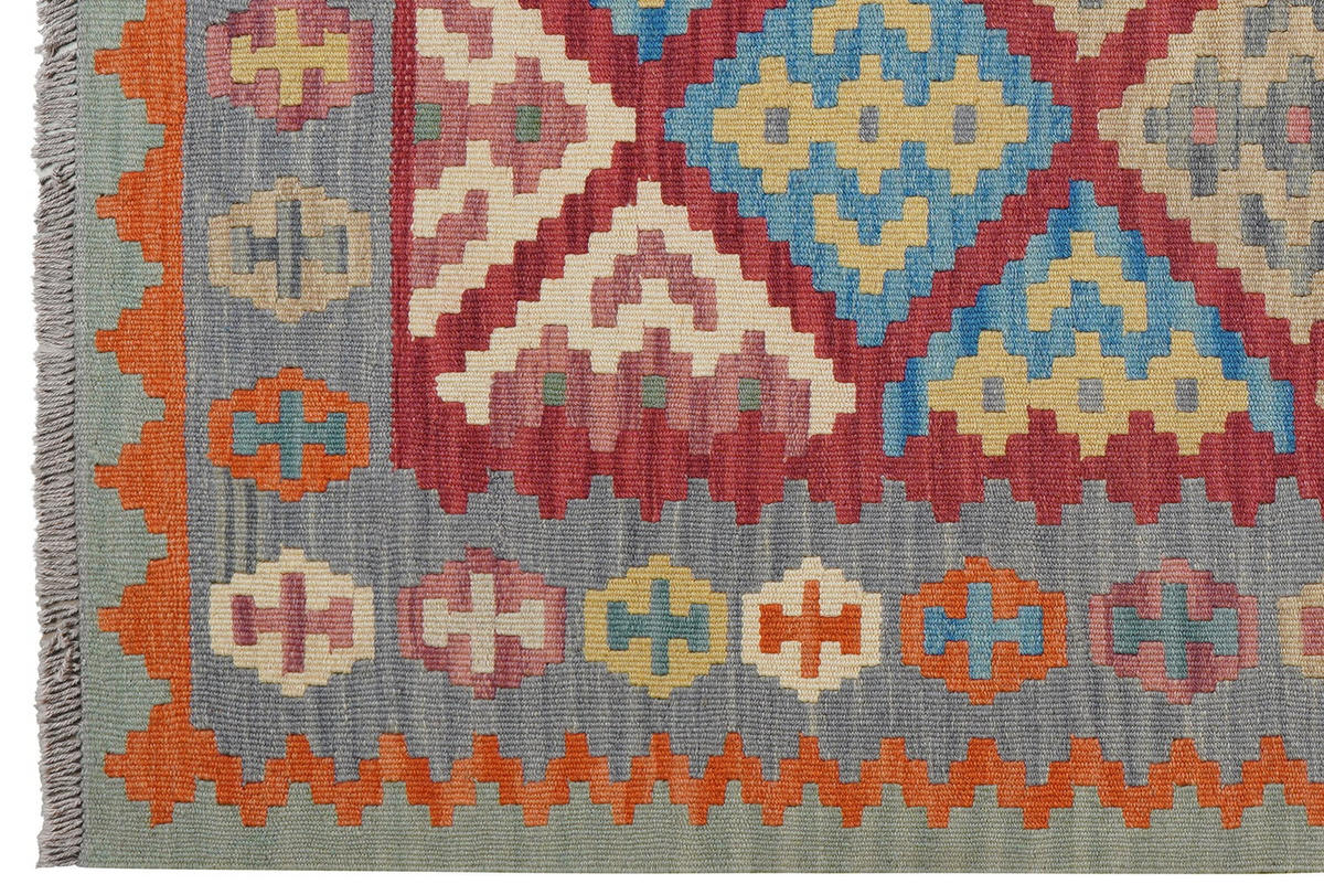 HANDWEBTEPPICH Kelim Gashgai Rot 172/128 cm Schurwolle - Rot, Textil (128/172cm) - Looma