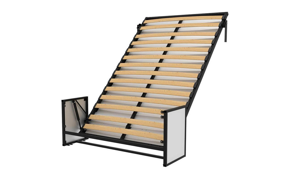 SCHRANKBETT Morphy Studio Modulares SizeFlex- und TypeFlex-System - 120x200, Vertikal - Schwarz, Metall (120/200cm) - WallBedKing