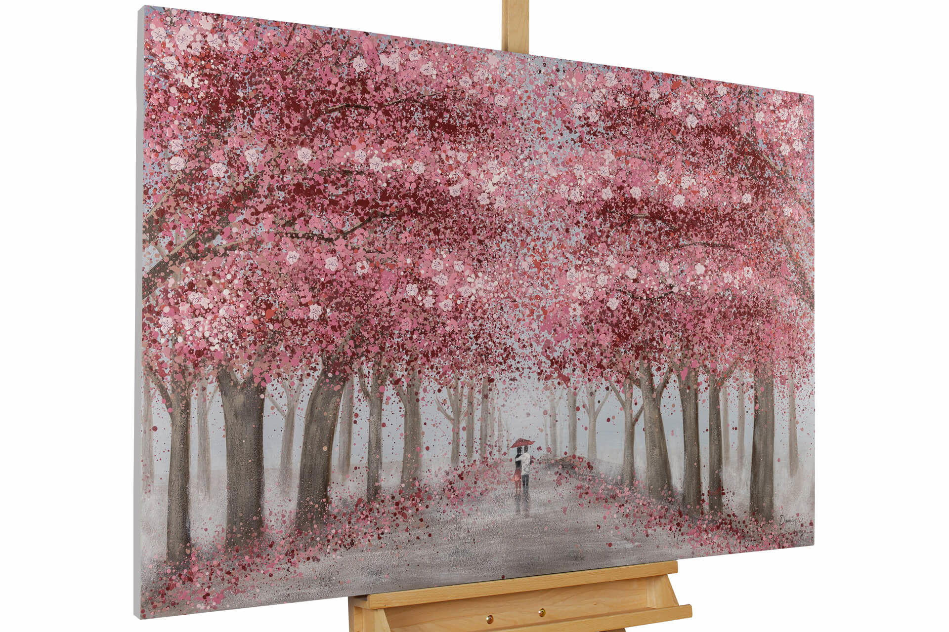 ÖLGEMÄLDE 120/80 cm - Pink, Holz/Textil (2.3/80cm) - KUNSTLOFT
