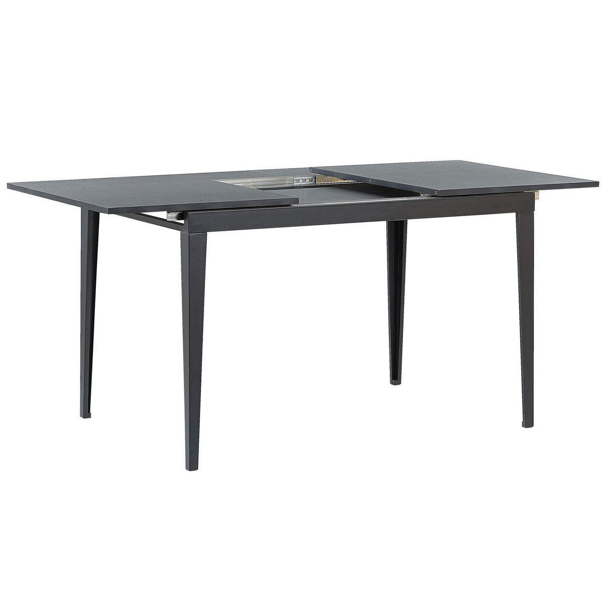 ESSTISCH 120-160/80/77 cm Schwarz Rechteckig Norley - Schwarz, Holzwerkstoff (160/80/77cm) - Beliani