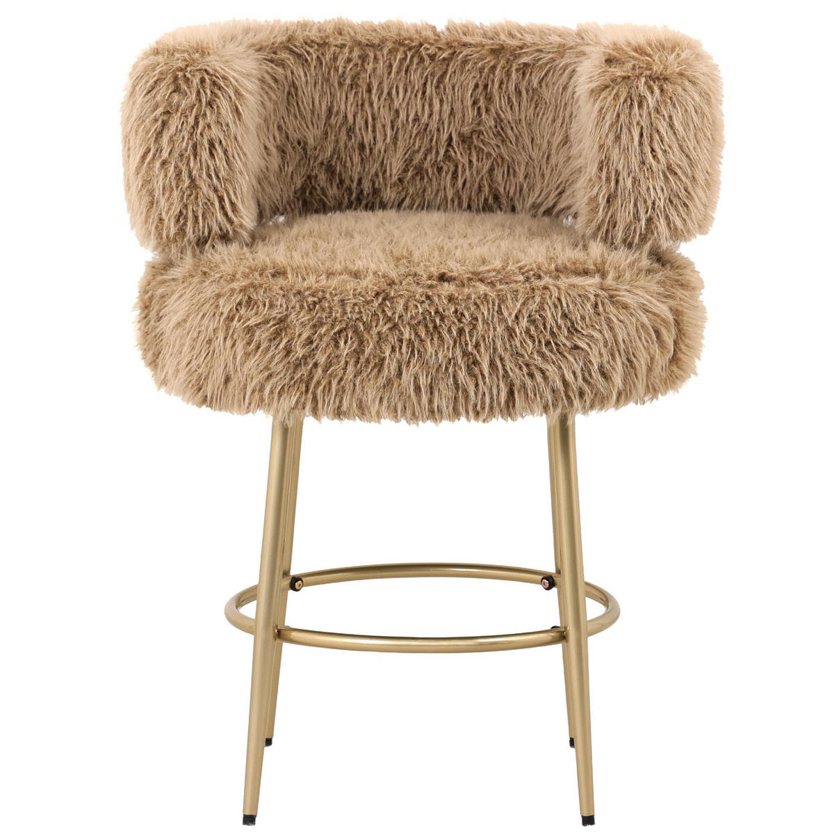 BARHOCKER Hair Braun 67/64/94cm - Braun, Textil (64/94/67cm) - PTMD Collection