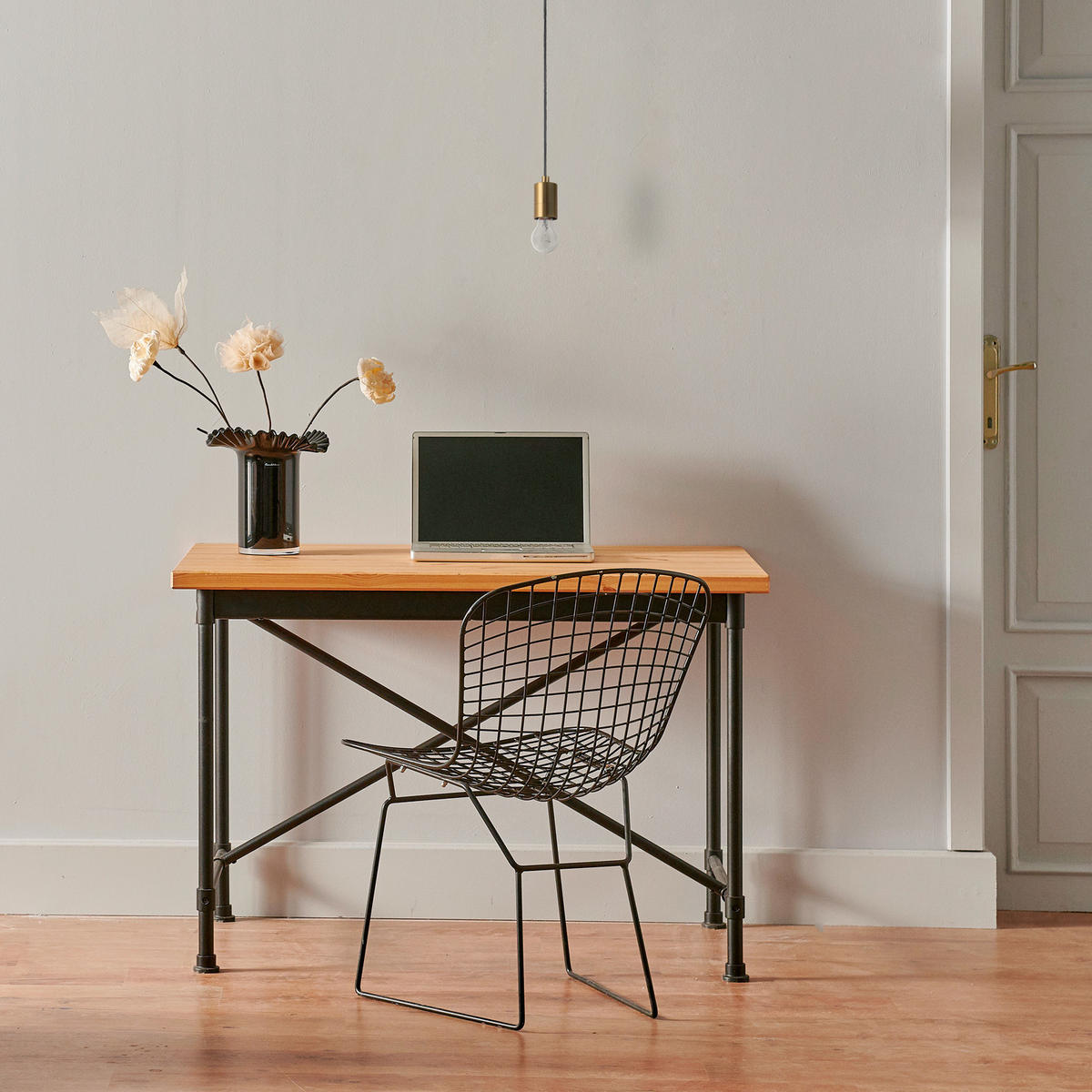 PENDELLEUCHTE Hugo - Messingfarben/Schwarz, Metall (4.4/4.4/6.5cm) - Paco Home