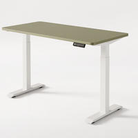 SCHREIBTISCH Elektrisch Höhenverstellbarer HomeOne 140x70cm Weiß/Grün mit Memory-Funktion, Anti-Kollisions Technologie - Weiß/Grün, Holzwerkstoff (70/140/72cm) - Desktronic