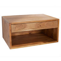 NACHTTISCH PURE Akazie Braun 50cm - Braun, Holz (50/25/35cm) - riess-ambiente