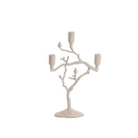 KERZENHALTER Jardia Weiß Ø26/42 cm - Weiß, Metall (11/42/26cm) - Light & Living