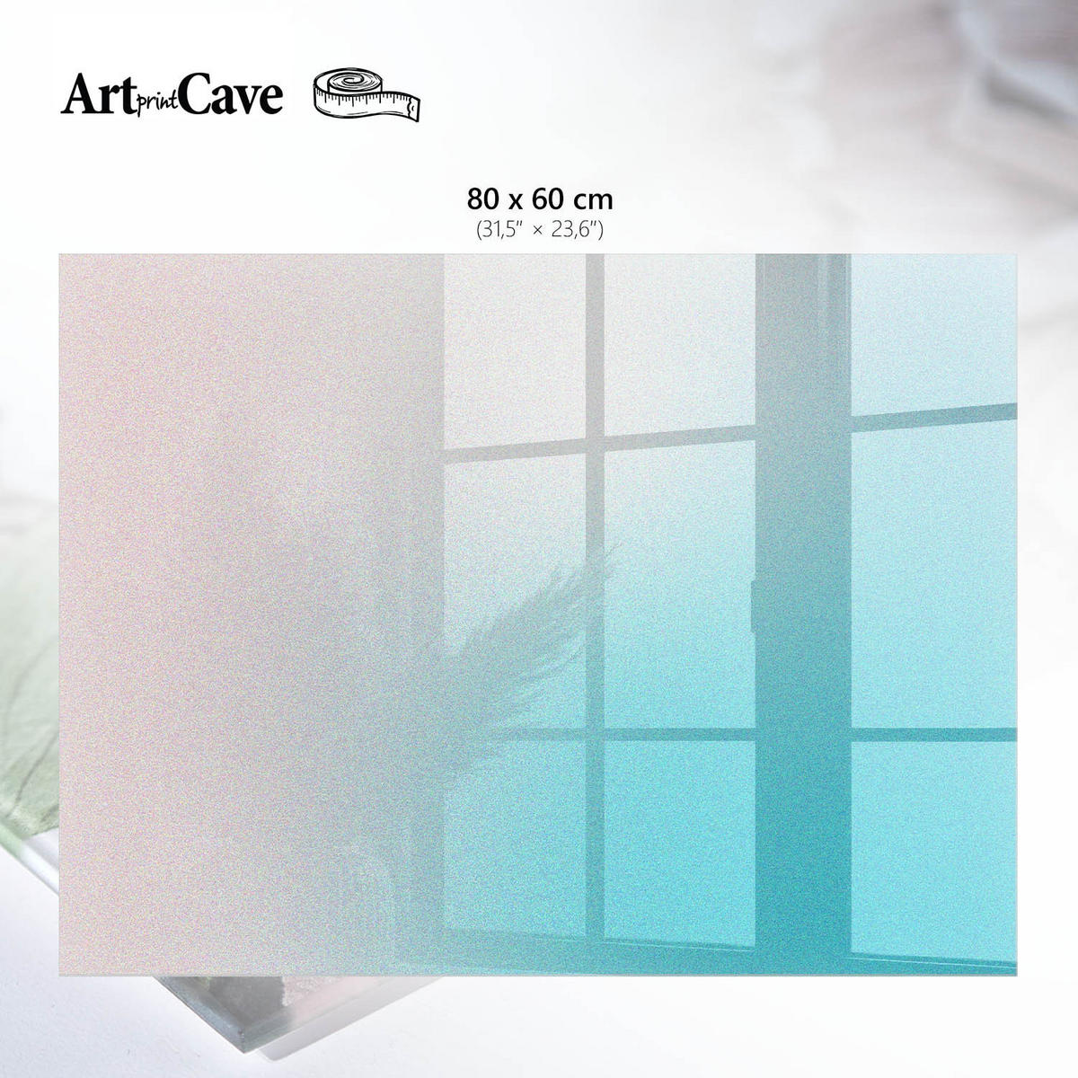 GLASPLATTE 80x60 cm – Pastellfarbener Farbverlauf - Pink, Glas (0.4/80/60cm) - ArtPrintCave