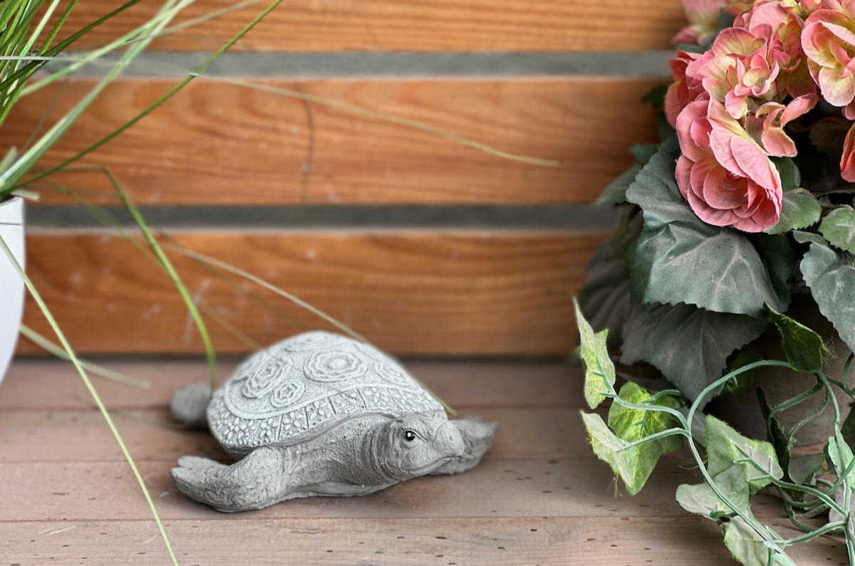 STEINFIGUR Babyschildkröte Schildkröte Wasserschildkröte, Frost und wetterfest - Grau, Stein (15/6/18cm) - stoneandstyle