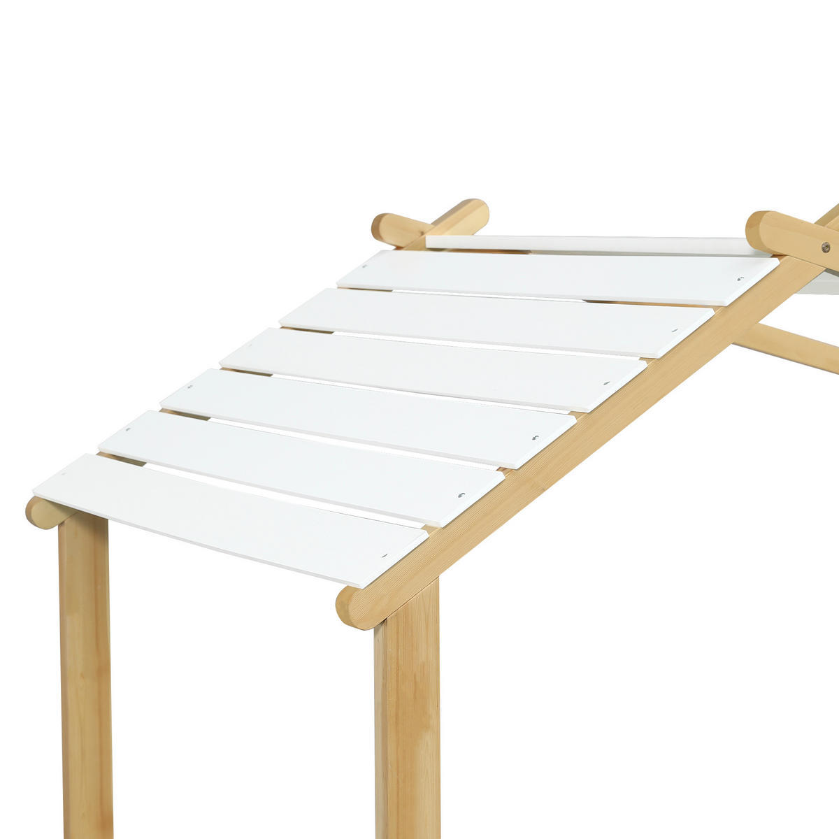 KINDERBETT 90/190 cm in Weiß & Natur im Hausdesign - Weiß/Naturfarben, Holz/Holzwerkstoff (90/190cm) - CHICFURN