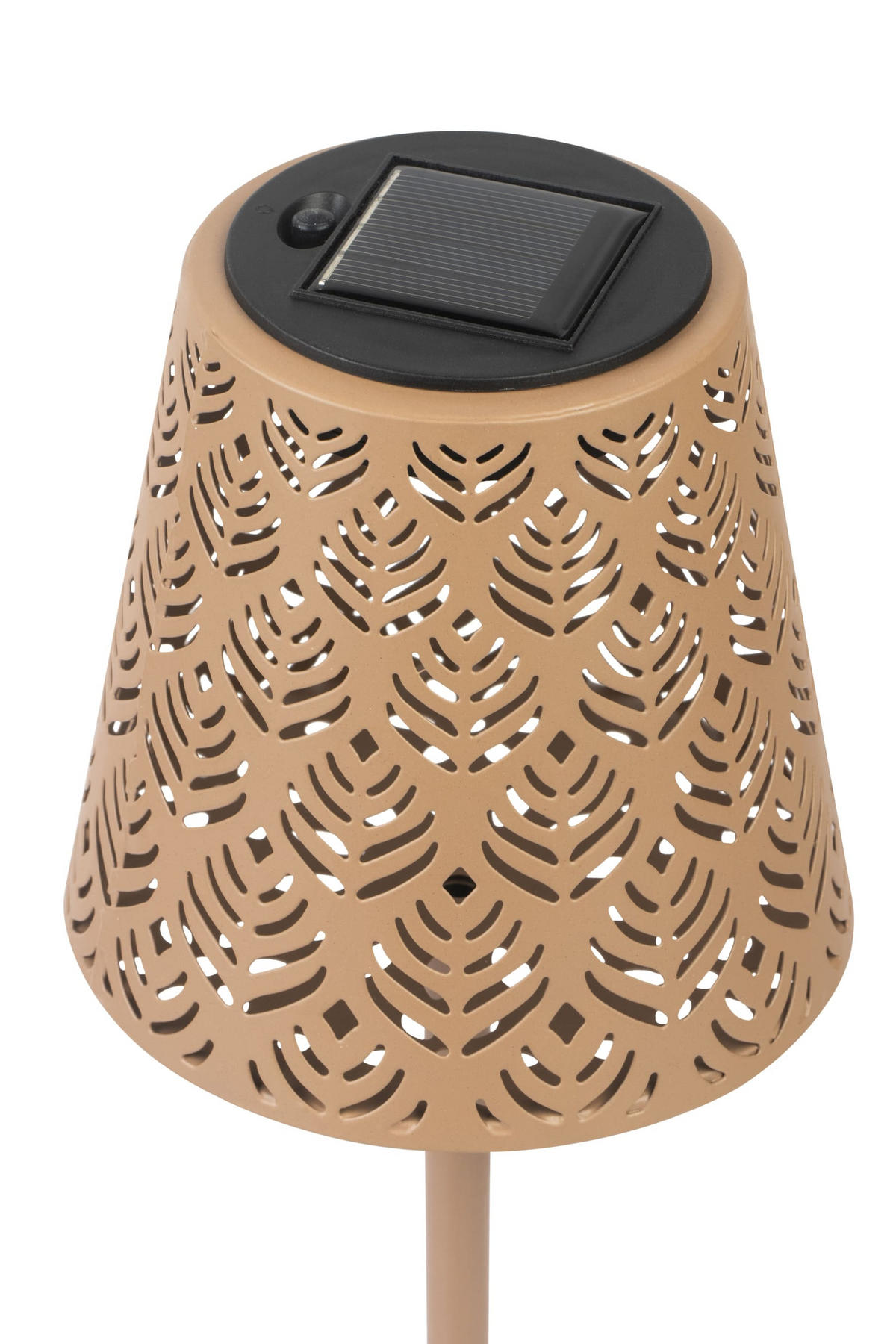 LED-SOLAR-TISCHLEUCHTE - wetterfest mit Dämmerungssensor und Schattenspiel für Garten und Terrasse, 2er-Set - Weiß, Metall (12/12/30cm) - Northpoint