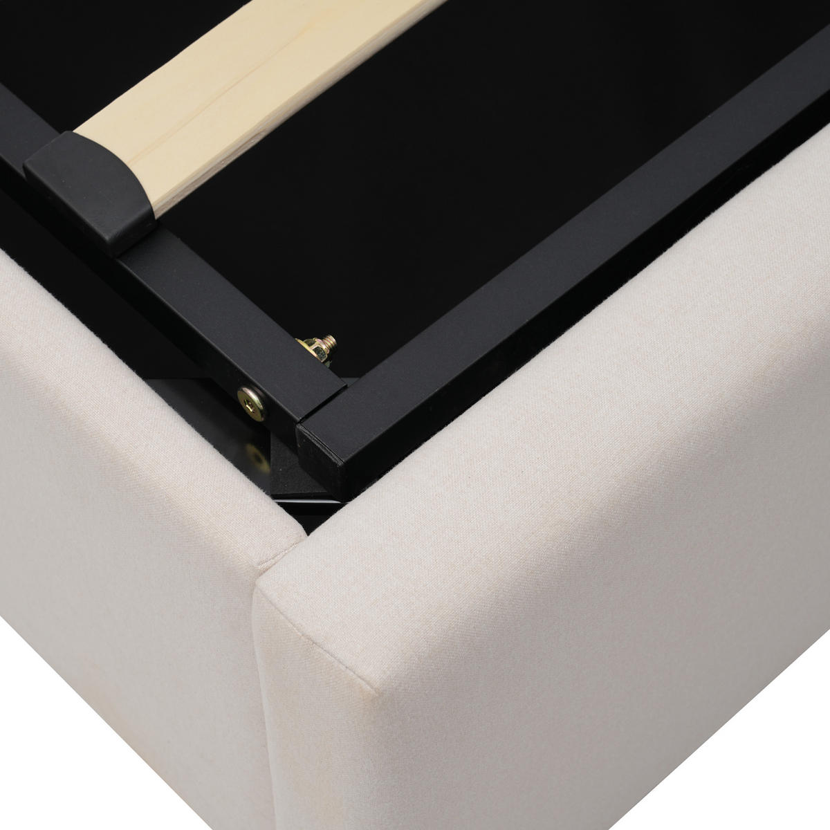 STAURAUMBETT 180/200 cm DE-00247, in Beige, Bettkasten - Beige, Holz (180/200cm) - ComfortXL