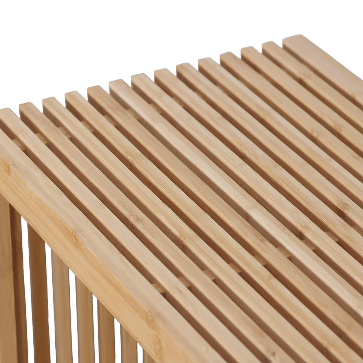 SITZBANK - Hellbraun, Holz/Textil (45/43/33cm) - Relaxdays