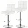 BARHOCKER Weiß hoch ohne Armlehnen 2er Set - Weiß, Metall (45/46/55cm) - Rattrix