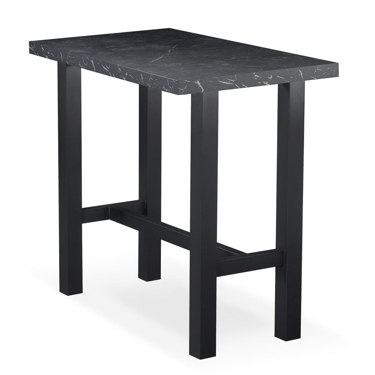 BARTISCH LOTTE 120/60/105 cm - Anthrazit/Schwarz, Holzwerkstoff/Metall (60/120/105cm) - DUBI Möbel