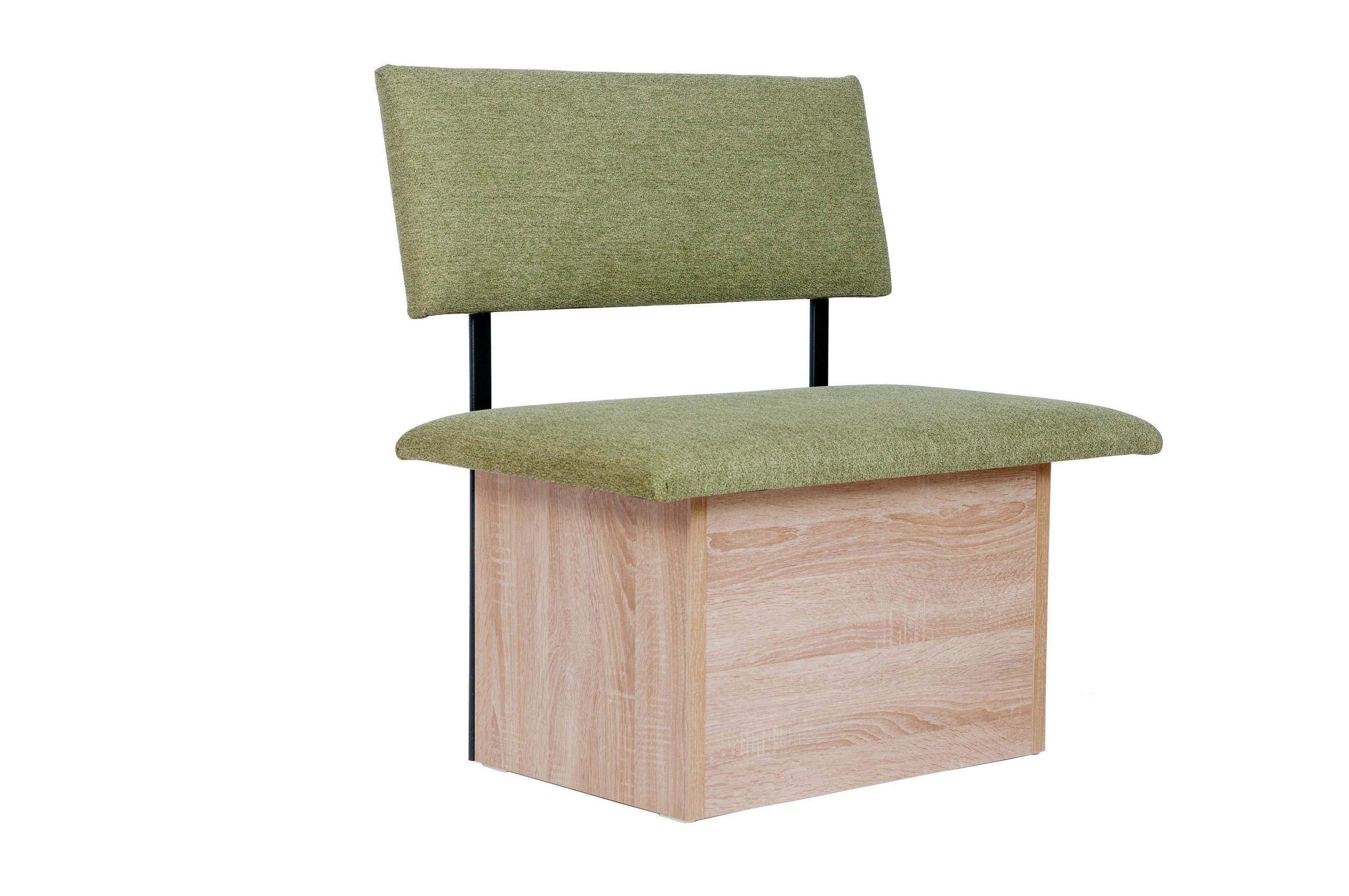 SITZBANK Das Raumwunder - Eichefarben/Grün, Holzwerkstoff/Textil (48/88/85cm) - Kundler Home