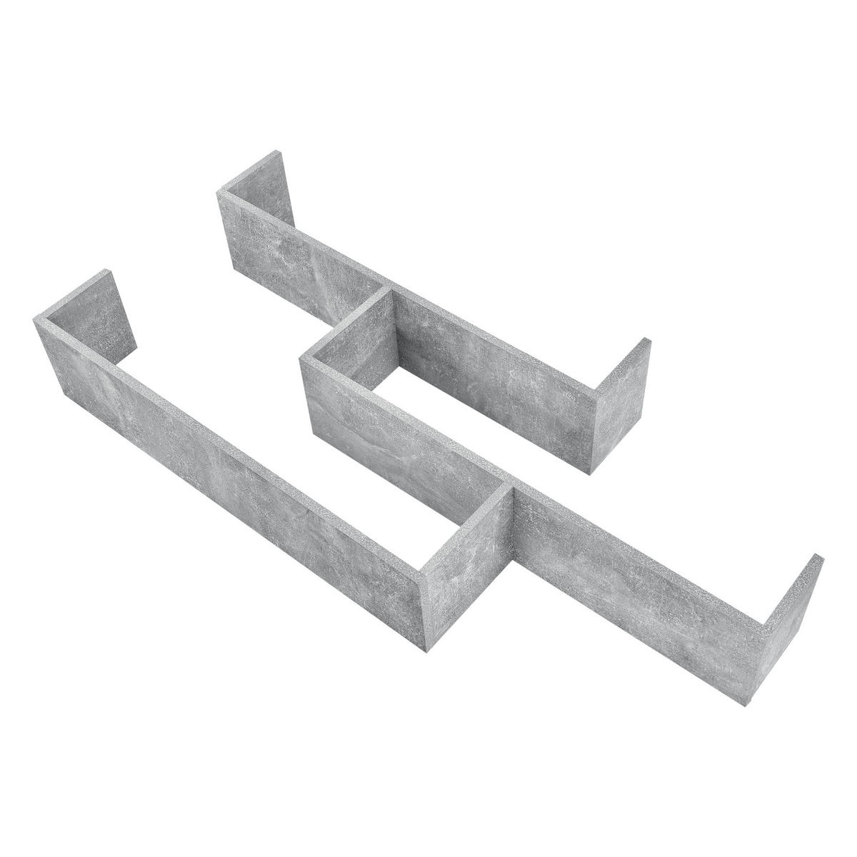 WANDREGAL Grimstad - Grau, Holzwerkstoff (119/55/18cm) - [en.casa]