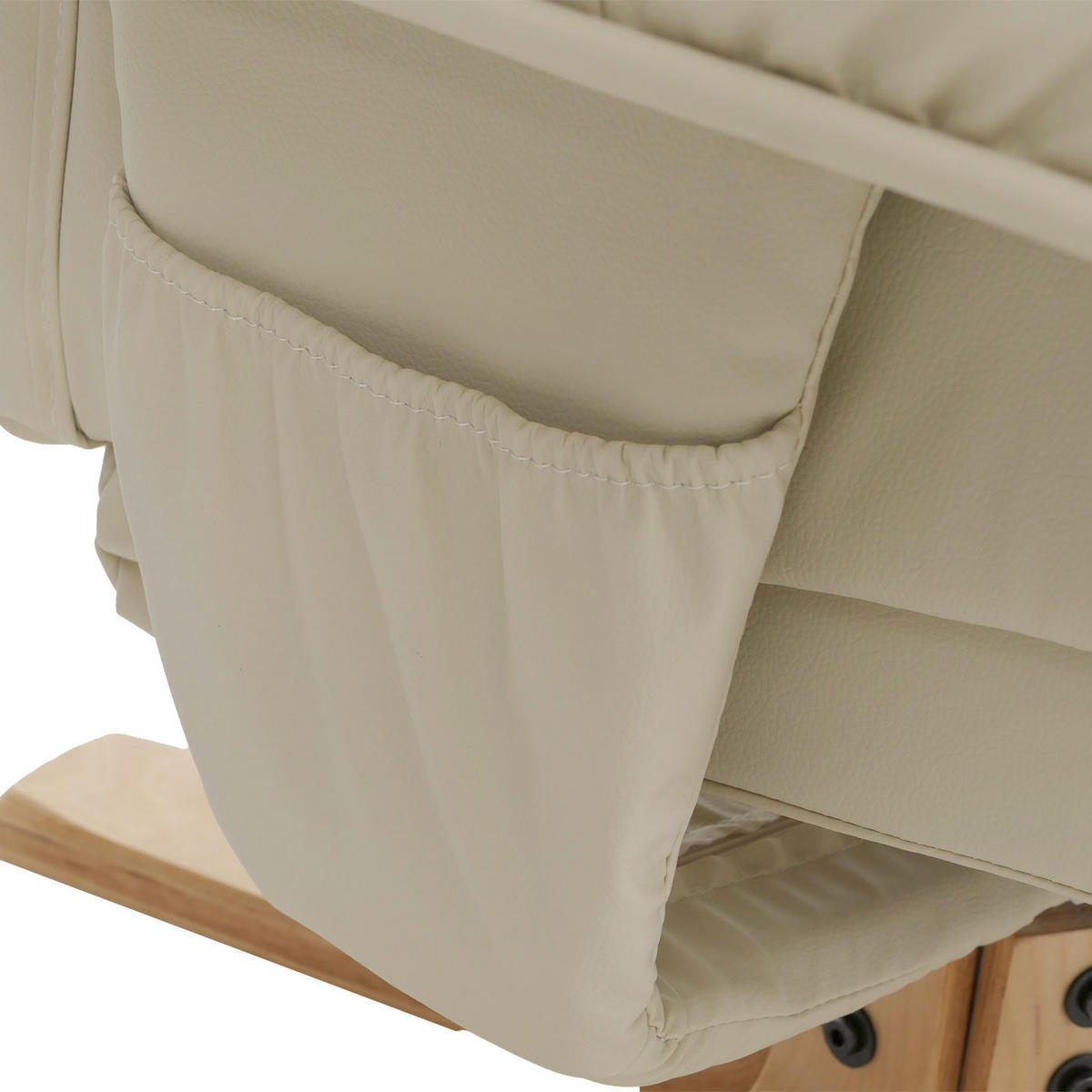 RELAXAČNÉ kreslo so stoličkou, béžové - béžová, textil (80/100/105cm) - MCW
