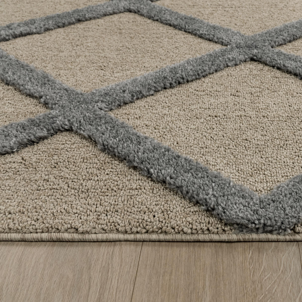 HOCHFLORTEPPICH 160/220 cm Genua 745 - Grau, Textil (160/220cm) - Paco Home
