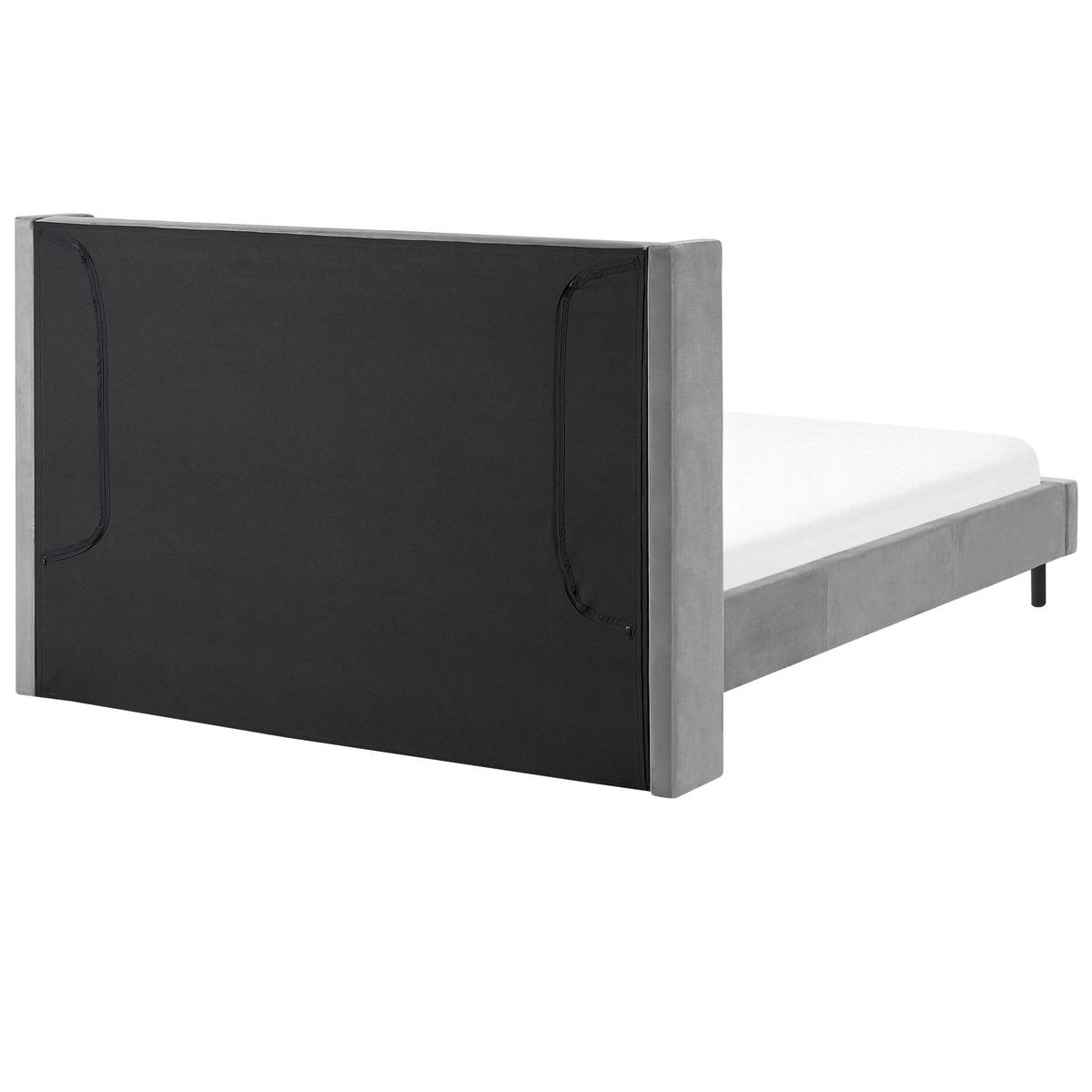 BETT mit Lattenrost 160x200 cm Grau Villette - Grau, Textil (160/200cm) - Beliani