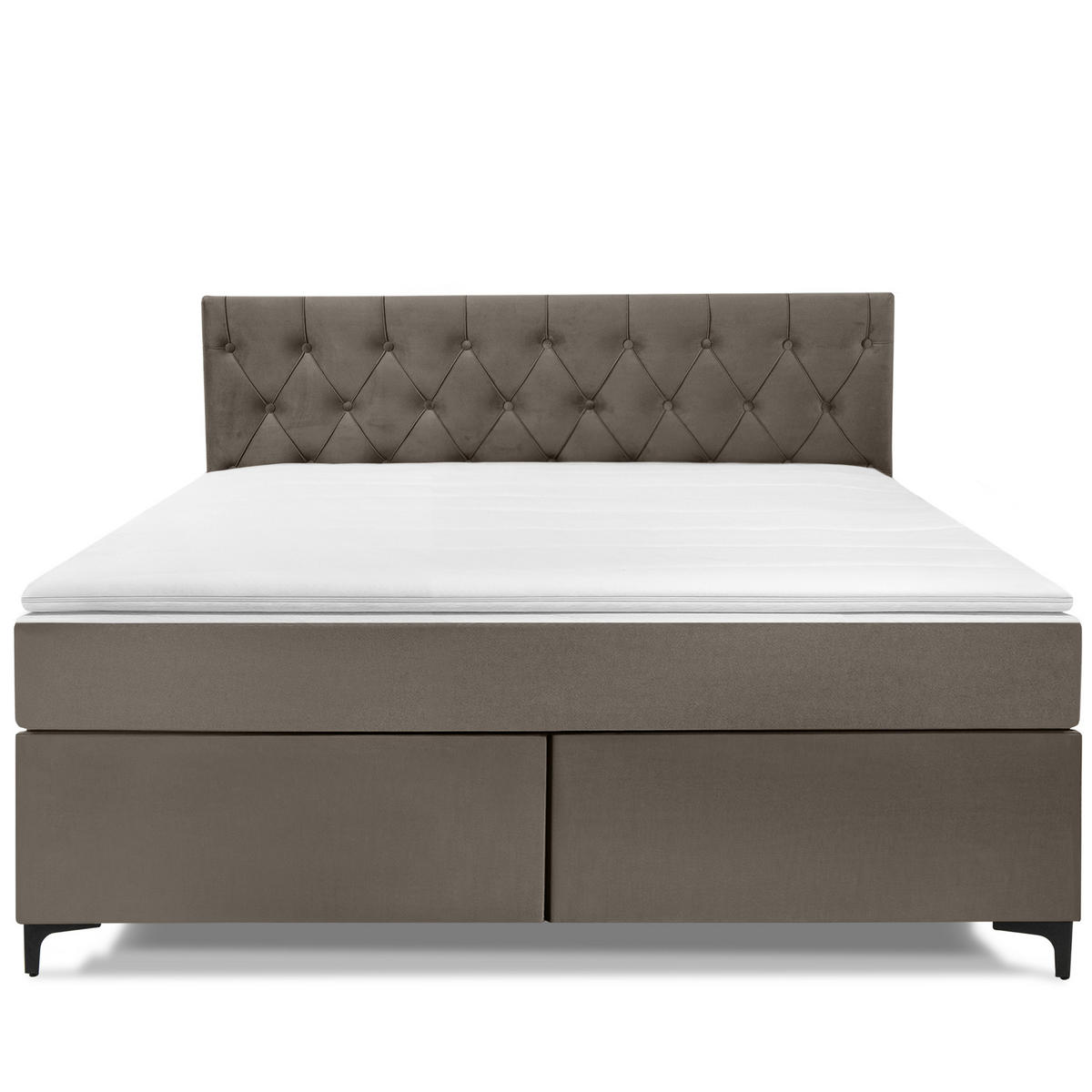 POLSTERBETT ARDEA, Braun - Schwarz/Braun, Holz/Holzwerkstoff (160/200cm) - KONSIMO®