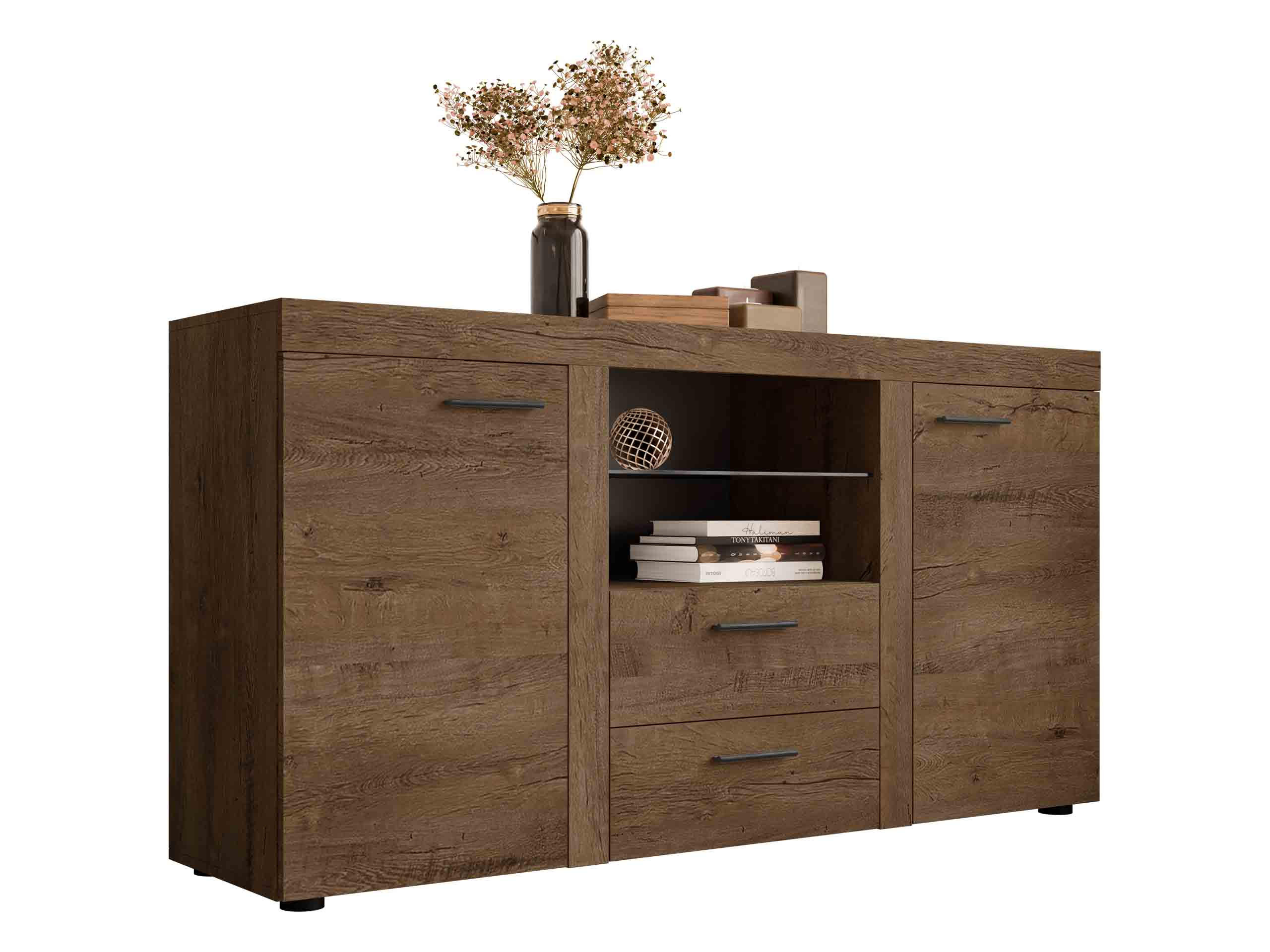 KOMMODE Rumba - Eichefarben, Holzwerkstoff (156/82/40cm) - MIRJAN24