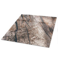 TISCHPLATTE 50x50 cm – Holzstruktur - Braun, Glas (50/50/0.4cm) - Wallfluent