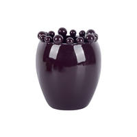 VASE Cadiz Dotty Medium - Lila - 21 cm - Lila, Stein (21cm) - Present Time
