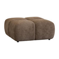 POLSTERHOCKER Vega - Braun, Holzwerkstoff/Textil (90/45/90cm) - Fun Möbel