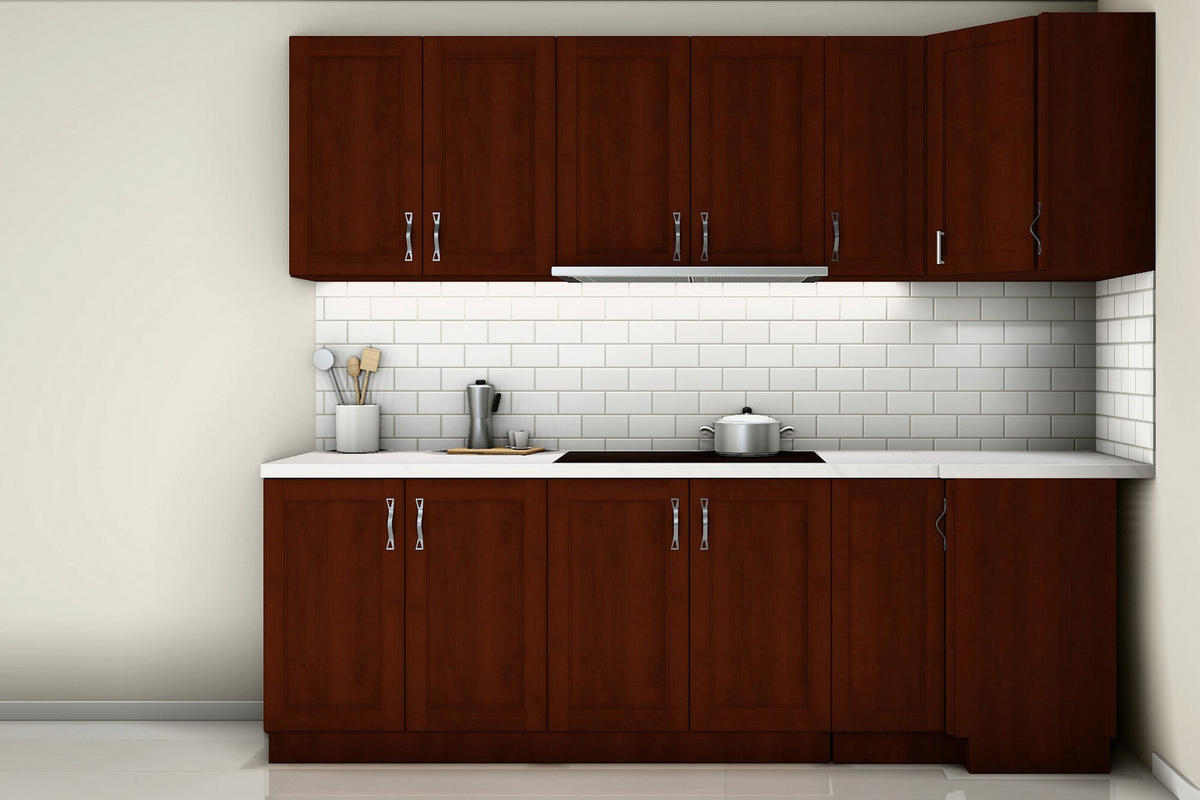 L-KÜCHE Sycylia Milano Walnuss – 330 × 250 cm – KÜ-SYC-001 - Walnussfarben, Holzwerkstoff (330/212/250cm) - ROYAL24_MARKT