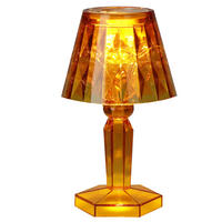MINI-LAMPE Basic Amber 6.6/6.6/11.8 cm Kunstoff - Bernsteinfarben, Kunststoff (6.6/6.6/11.8cm) - Mondex