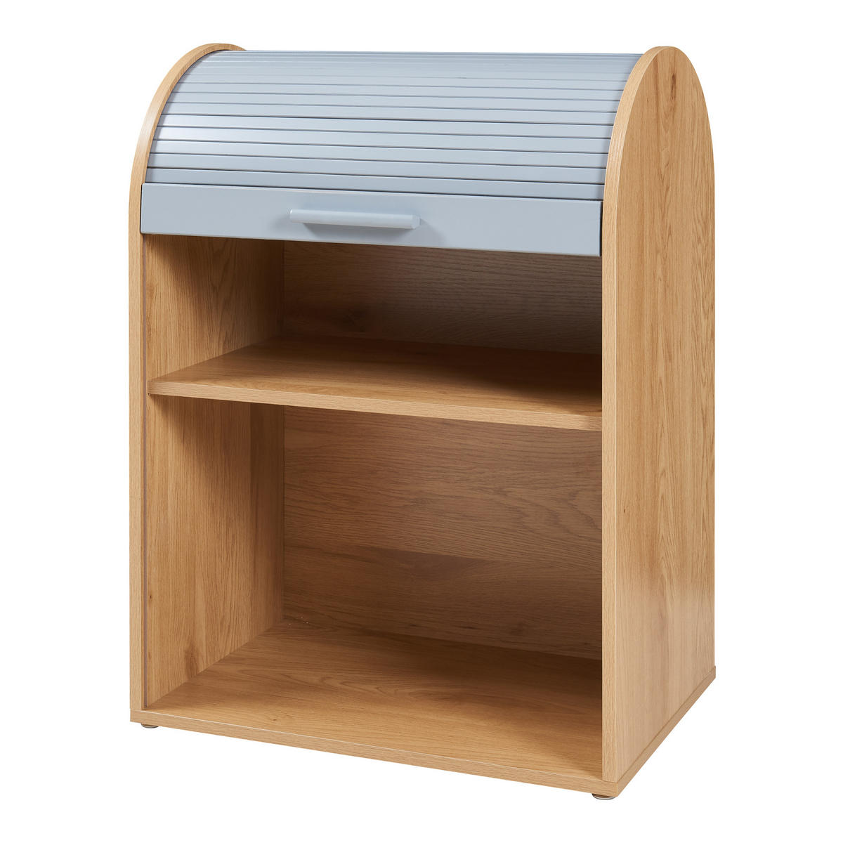 SKŘÍŇ S ROLETOU Kavlinge - šedá/přírodní, dřevo/kompozitní dřevo (60/80/40cm) - [en.casa]