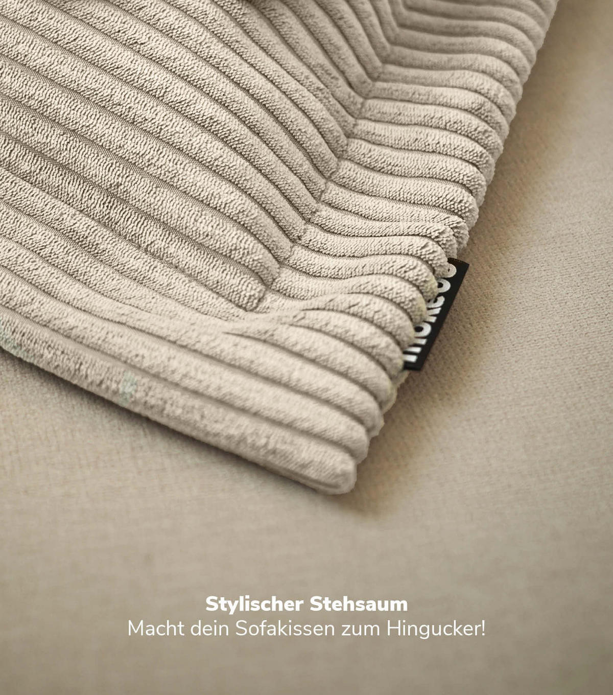 SOFAKISSEN Das Wölkchen - Beige, Textil (70/8cm) - Mokebo