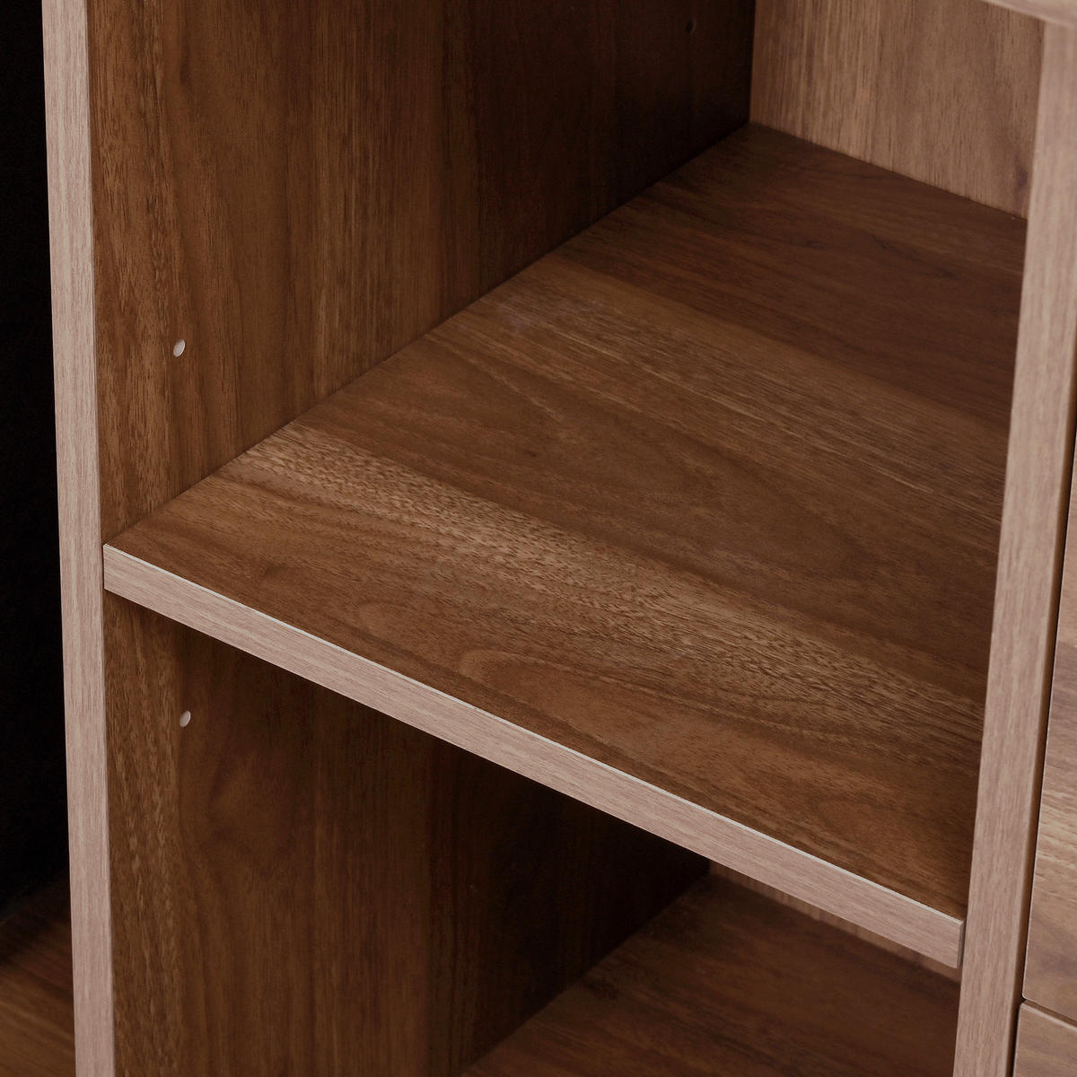 SIDEBOARD in Nussbaumfarben Kommode mit vertikaler Maserung, 2 Schiebetüren und 2 Schubladen , B140/T40/H79.5cm - Nussbaumfarben, Holzwerkstoff/Metall (140/79.5/40cm) - STILVORA