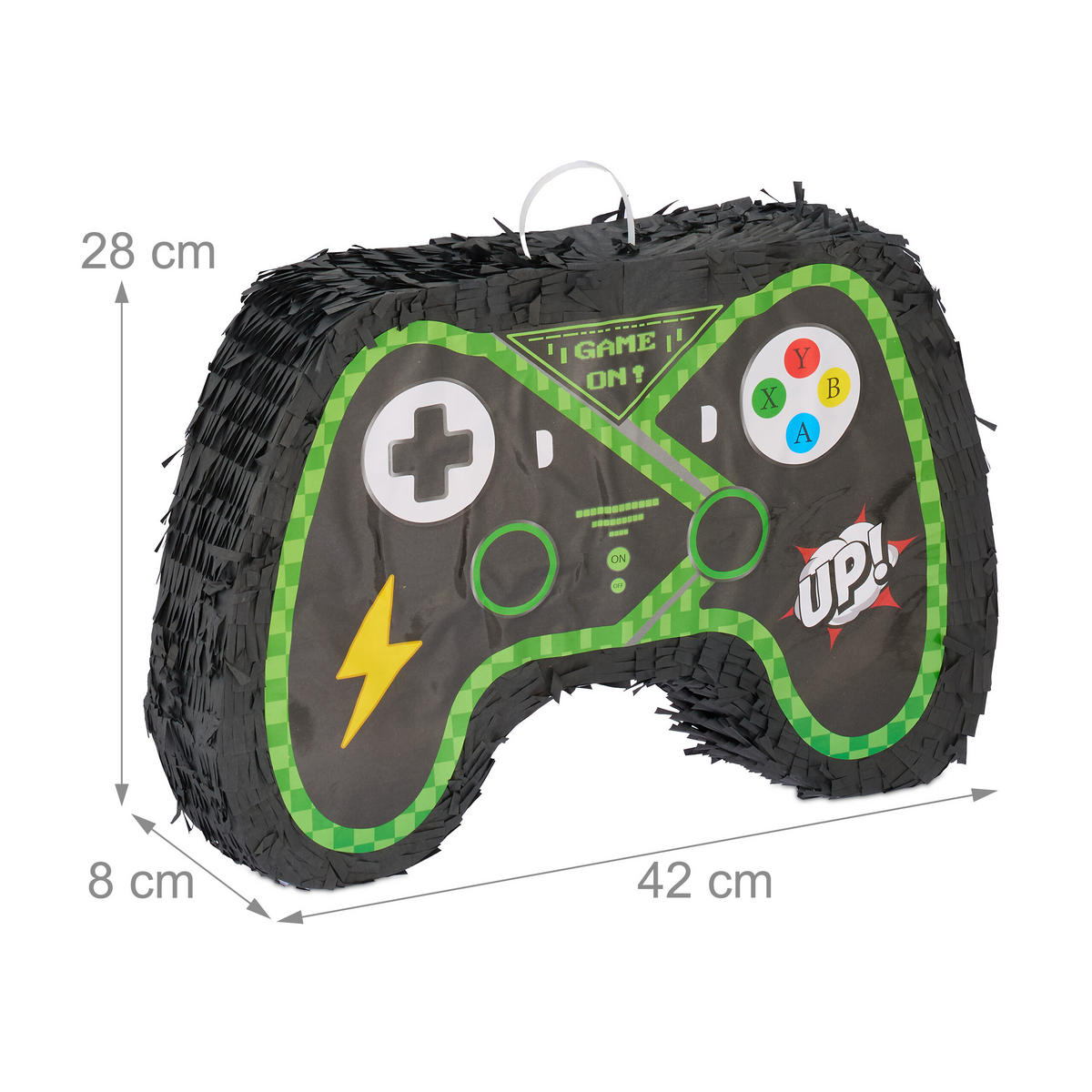 PINATA - Schwarz, Papier/Wellpappe (42/28/8cm) - Relaxdays