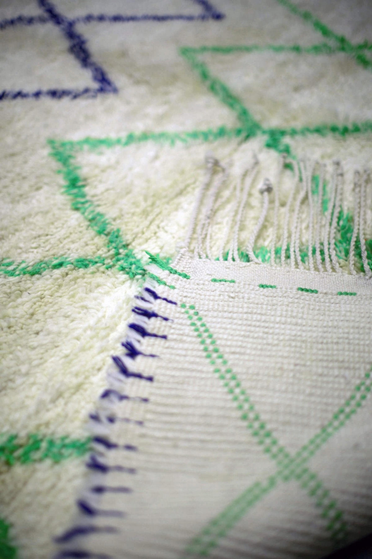 BERBERTEPPICH marokkanisch aus Majorelle-Wolle blau - Blau, Naturmaterialien (250/350cm) - AFK Living