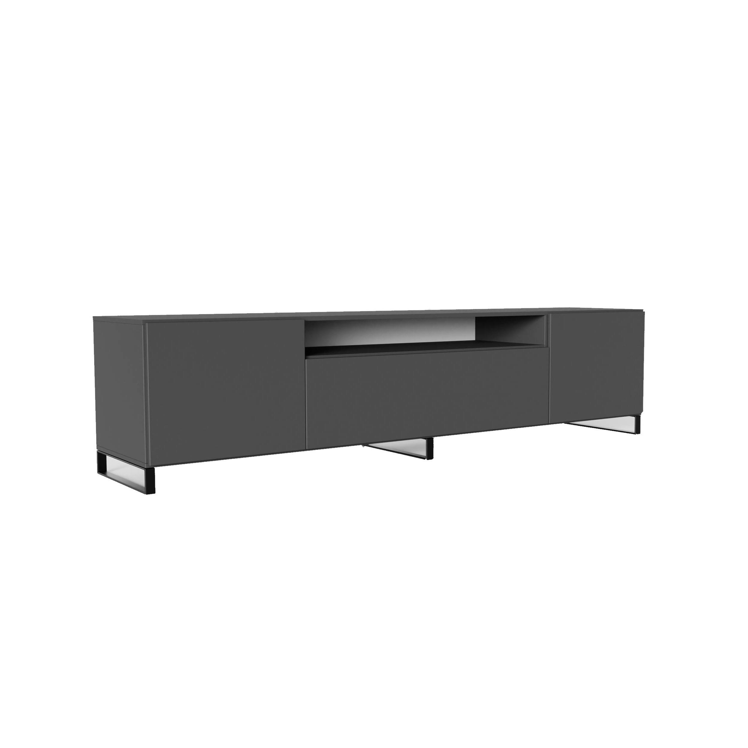 TV-SCHRANK LIO - Graphitfarben, Holzwerkstoff (200/53/41cm) - Meblini
