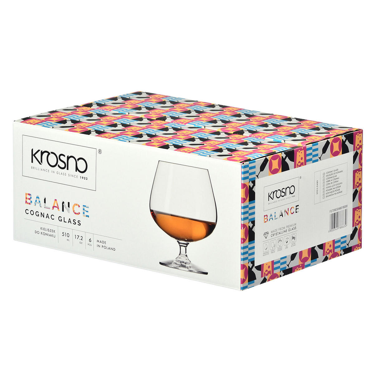 COGNACGLÄSER, 6er-Set, 510 ml - Transparent, Glas - Krosno Glass