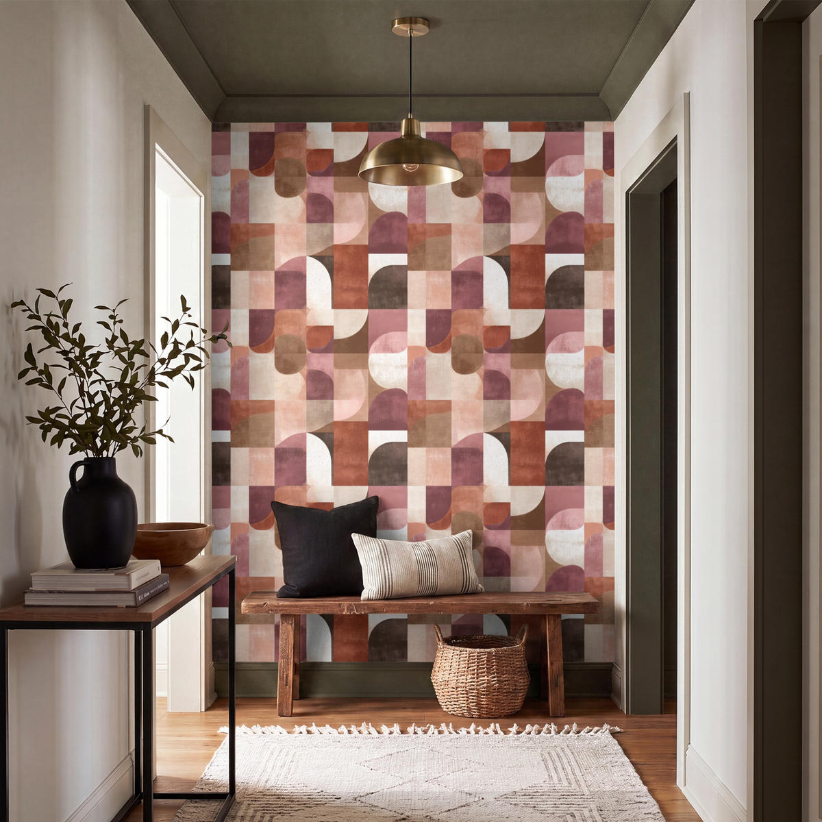 TAPETE - Geometrie - Modern - Retro - 160x220 cm - Multicolor, Papier (160/220cm) - OnlyWow