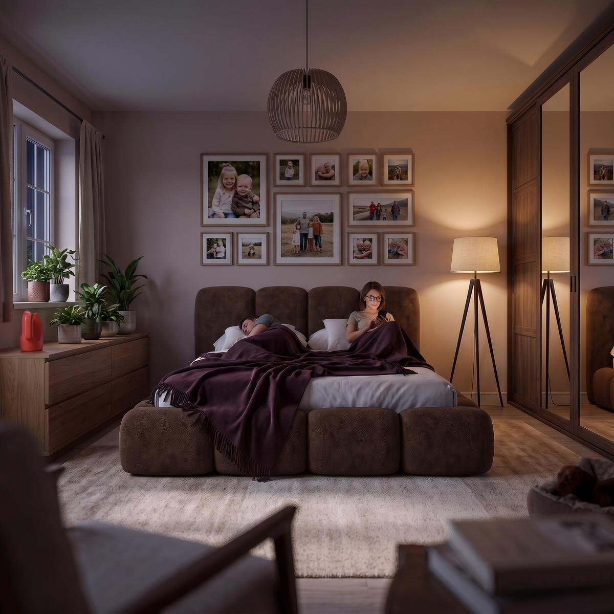 POLSTERBETT SUENO MAXI 180x200 cm in Braun, gepolstertes Kopfteil, Metalllattenrost, Bettkasten, Chenille-Stoff - Naturfarben/Braun, Holz/Textil (180/200cm) - Muffo