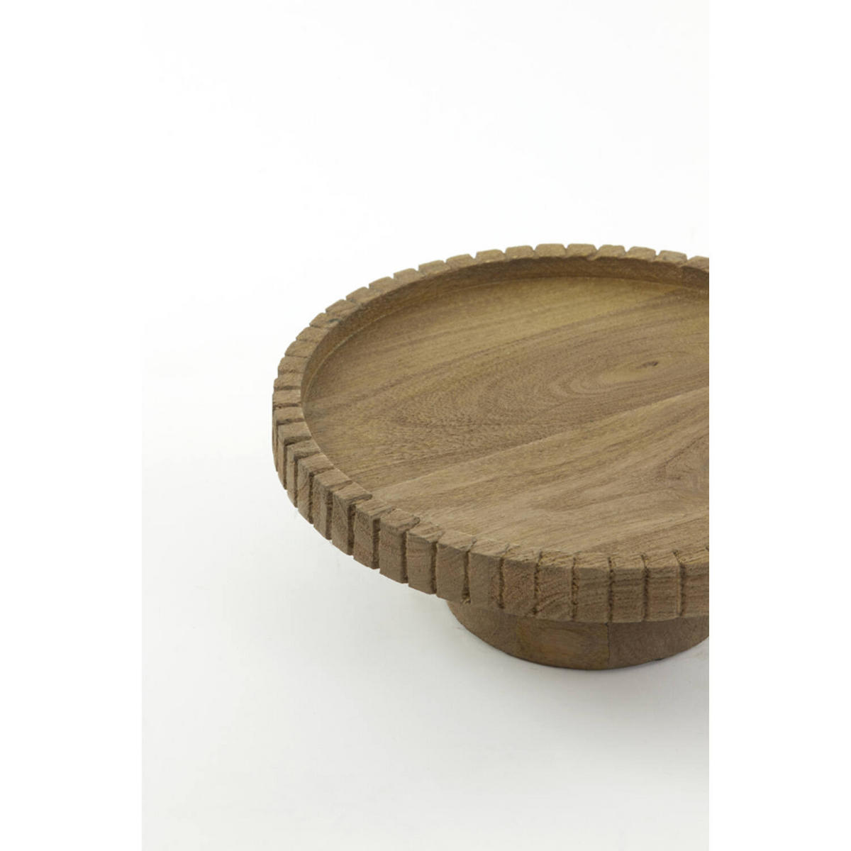 SCHALE CALETA Ø38x13 cm, Holz, Braun - Braun, Holz (38/13/38cm) - Light & Living