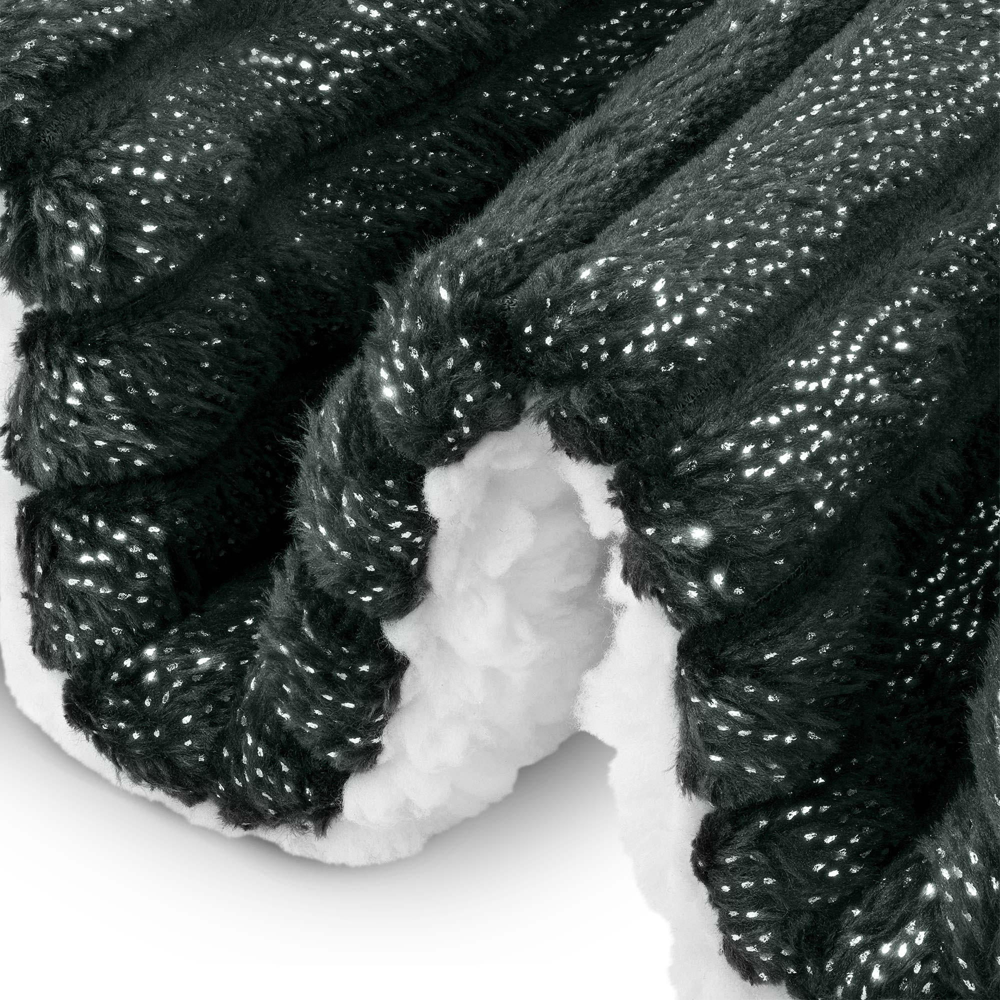 DECKE Elisa 220/240 cm Schwarz - Schwarz, Textil (220/240cm) - Beautissu 
