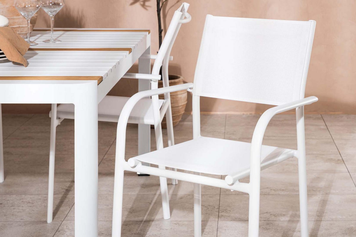 GARTENSET weiß - Weiß, Holzwerkstoff - ebuy24
