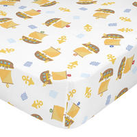 SPANNBETTTUCH pirate ship 105x200x32 cm mehrfarbig - Multicolor, Textil (105/200cm) - Happy Friday