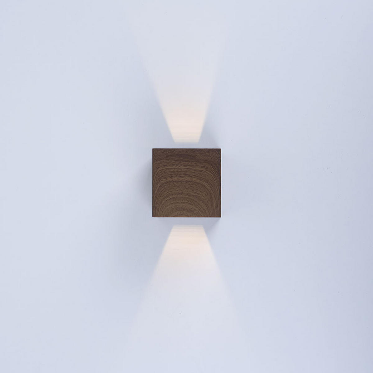 LED WANDLEUCHTE VERONIKA Holzoptik Braun - Braun, Metall (10/10/10cm) - Globo Lighting