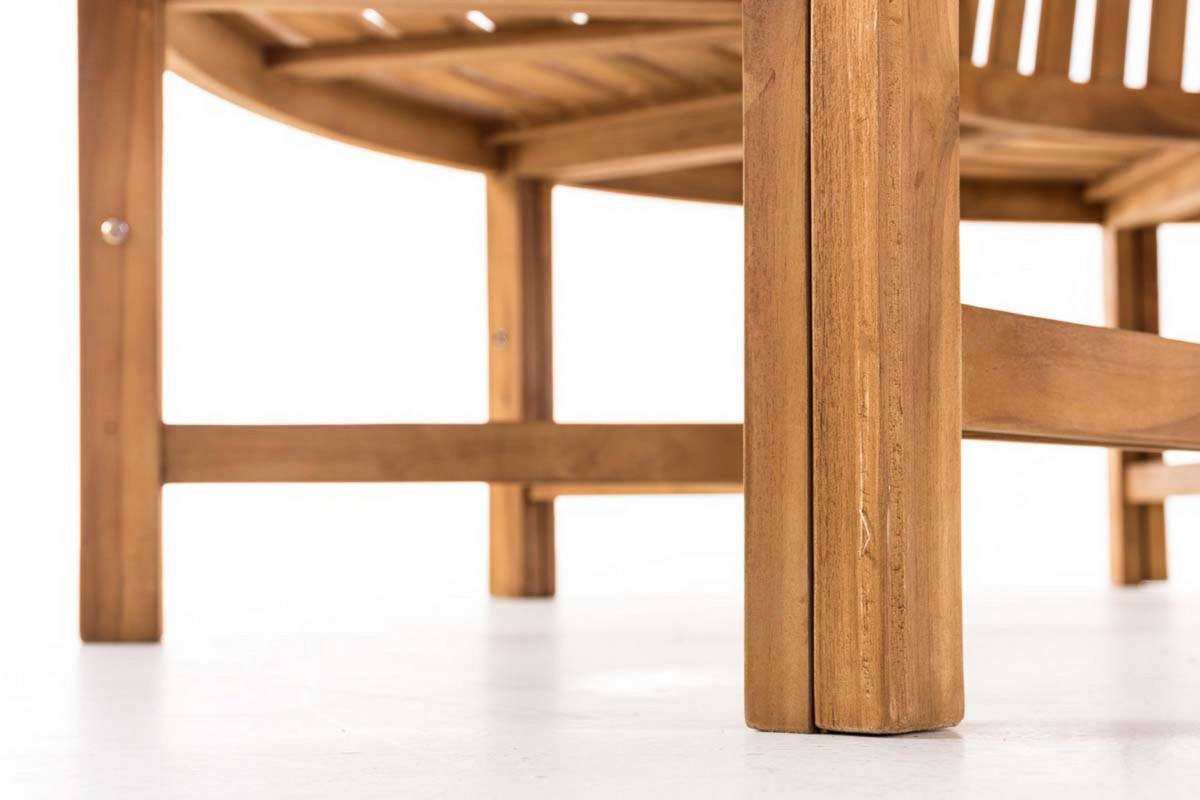 BAUMBANK Nova rund 200 cm teak - Braun, Holz (200/89.5/200cm) - TPFGarden