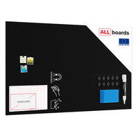 MAGNETPLATTE rahmenloses SLIMboard - Kreideoberfläche - 200x120 cm - Schwarz, Metall (200/120/0.3cm) - ALLboards