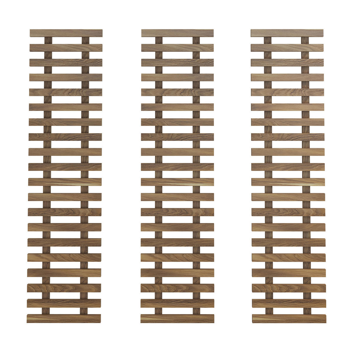 BLUMENTOPFHALTER-SET 3 TLG. Herwijnen - Dunkelbraun, Holz (24/100/2.5cm) - [en.casa]