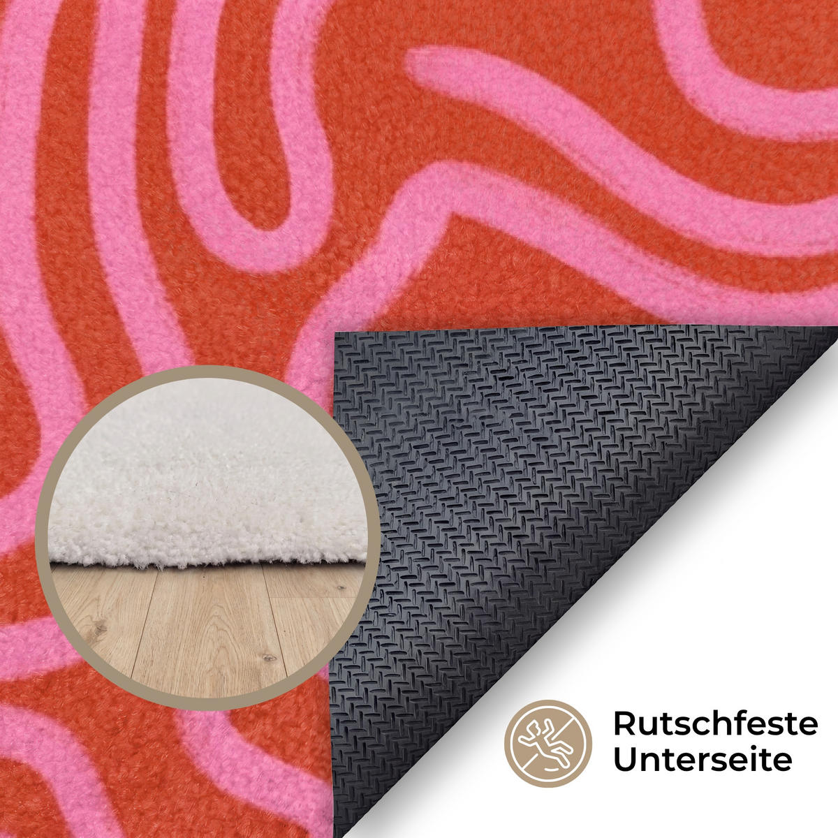 KOBERCE - Ružová - 180x120 cm - červená, textil/plast (180/0.4cm) - OnlyWow