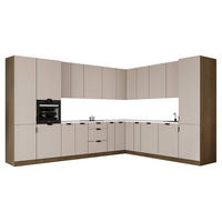 WINKELKÜCHE 345 x 285 cm - Sorento KS12-M345 - in Beige / Dunkle Eiche - Eichefarben/Beige, Holz/Metall (630/247/58cm)