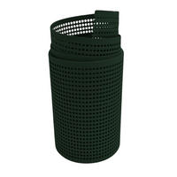 SICHTSCHUTZSTREIFEN Rille Gelocht 30 Prozent PP Streifen Tannengrün 2,55m - Dunkelgrün, Kunststoff (255/19cm) - ZAUN|ZU