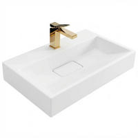 WASCHBECKEN Rea Konglomerat Goya 60cm - Weiß, Keramik (37/10/60cm) - REA